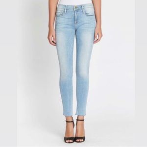 FRAME DENIM LE SKINNY DE JEANNE RAW HEM JEANS